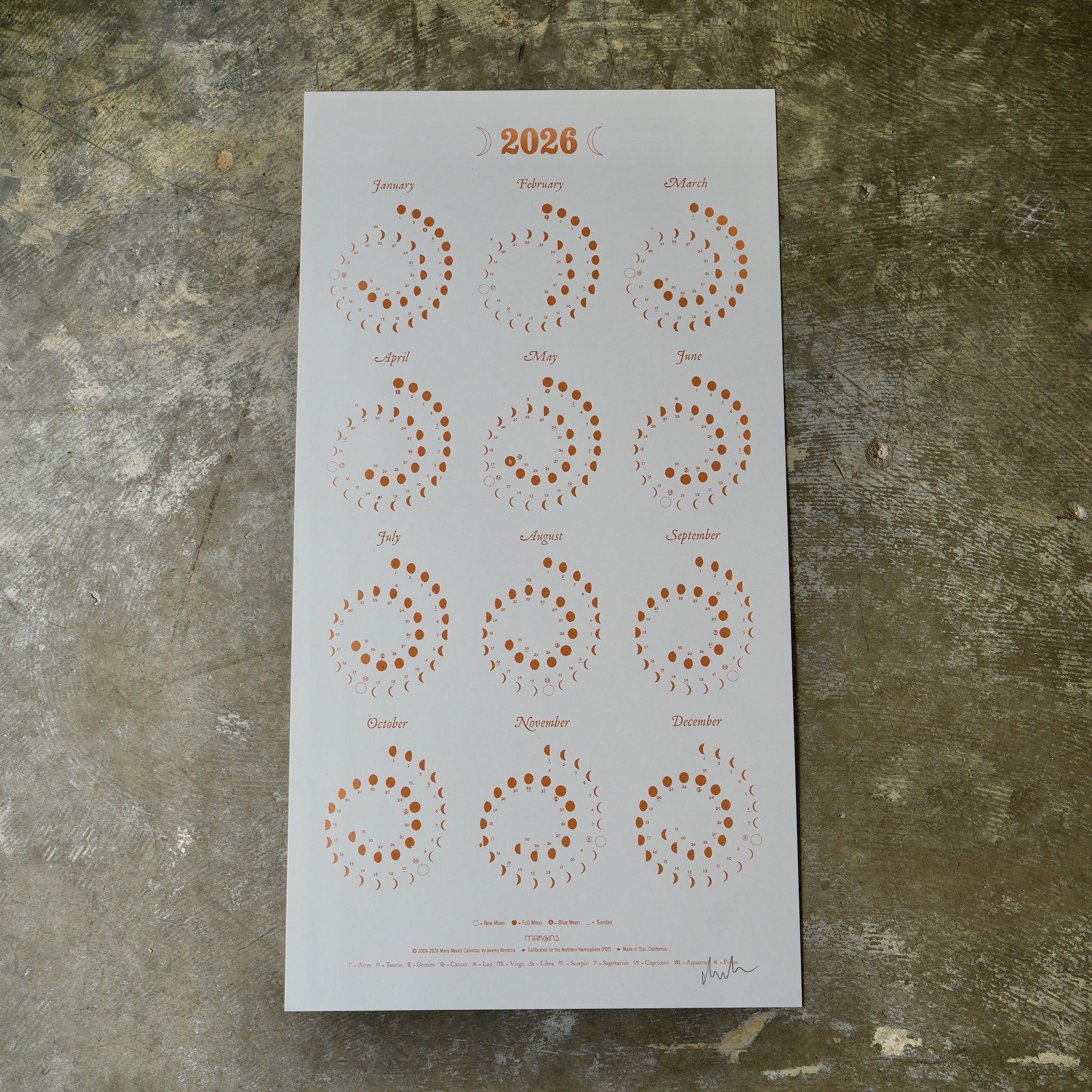 Rose Gold on Recycled White - Large