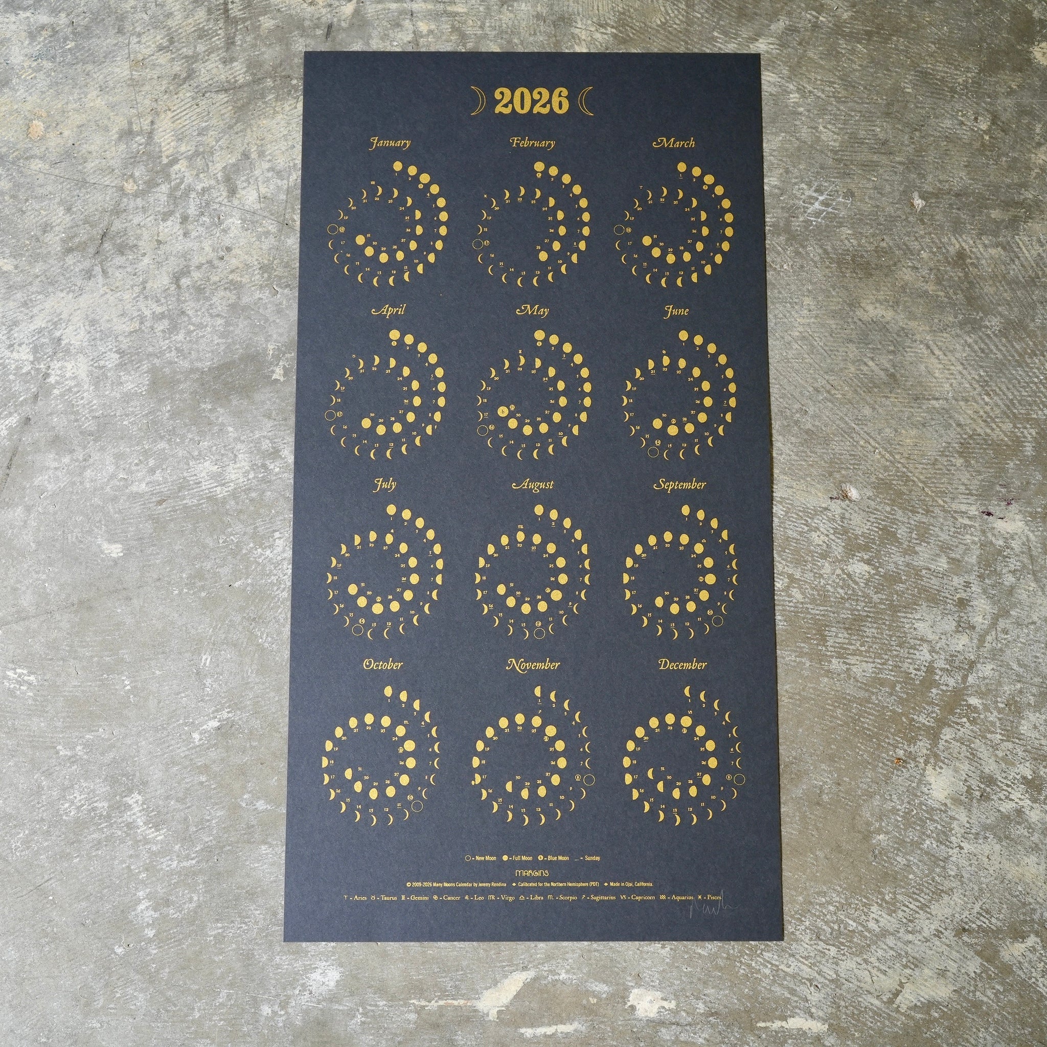 Gold on Black - Large