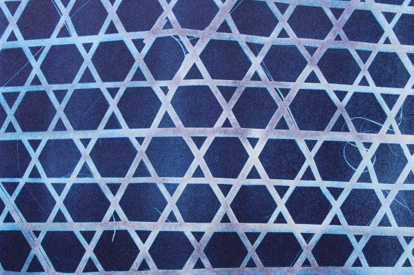 Hexagon Cyanotype