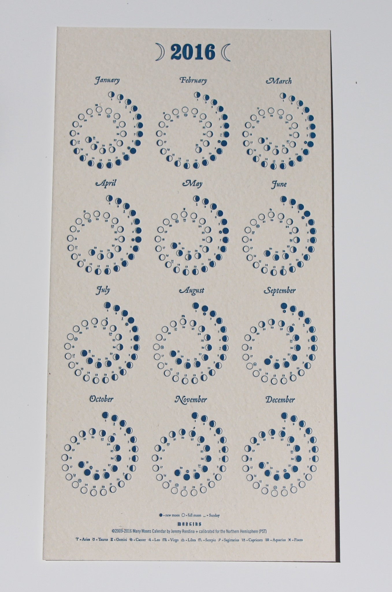 Blue on Jute Letterpress